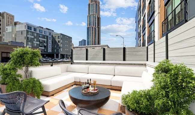 2 bedroom outdoor terrace with seating Private outdoor space