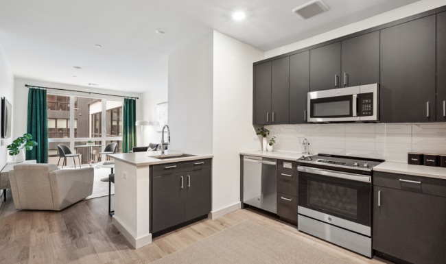 Kitchen spacious kitchen with brand new appliances in New Rochelle